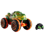 Mattel Hot Wheels Monster Trucks RC Rageasaur Remote-Control Toy Truck, 1:15 Scale, Multicolor, JBH03