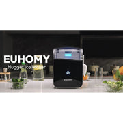 EUHOMY Countertop Nugget Ice Maker, 40 lb/24H, Self-Cleaning, Smart App Control, Black