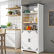 Ktaxon 70.9'' 3 Tier Farmhouse Cabinet, White