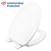 Clorox 59034 Antimicrobial Elongated Stay Fresh Scented Plastic Toilet Seat with Easy-Off Hinges
