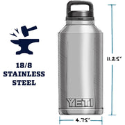 YETI Rambler Bottle with Chug Cap - 64 oz. - Navy - 18/8 Stainless Steel