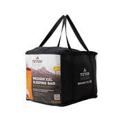 Teton Bridger XXL 0F Sleeping Bag, Extra Wide Canvas Shell, Flannel Lining, Compression Sack, Brown