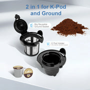 WHT Maker SE100181 Single Serve Black 1-Cup Drip Coffee Maker, Black