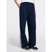 No Boundaries Women's Lace Trim Fleece Pants, blue, S