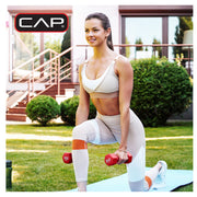 CAP Neoprene Dumbbell, 8lb, Green, Hexagonal Shape, Cast Iron Core, Single