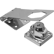 National Hardware Keyed Hasp Lock, Chrome Steel, 4.5 Inch, Includes 2 Keys, N206-953