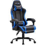 GTRACING GTWD-200-BLUE GTWD-200 Gaming Chair w/Footrest, Height Adjustable Office Swivel Reclining, Blue