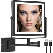 Ruacq  280-B Rechargeable Wall Mounted Makeup Mirror with Lights
