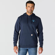 Carhartt Men's Sawyer Work Sweatshirt, Hooded Neck, Relaxed Fit, Navy, X-Large, 107300