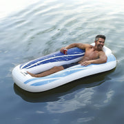 Ozark Trail 43905E Sol Venture Mesh Lounge Float, Durable Inflata-Shield Material, Breathable Mesh Seat, Built-in Headrest, Cup Holder, 74 in
