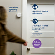 Philips DES6572WB/37 Wireless Security Doorbell Chime Kit, Decoy Doorbell Camera, Motion-Activated Light, 150' Range, White