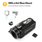 Andoer D12053 Digital Video Camcorder Full HD 2.7K 30FPS 30MP IR Night Vision Vlogging Camera