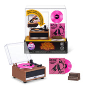 Mini Brands Really Works Vinyl Playset Series 1 Miniature Record Player with Real Music Playback, Pink