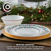 Corelle 18pc Winter Berries Dinnerware Set Red