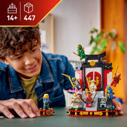 LEGO Ninjago Ninja Character Display 15th Anniversary Building Toy with Monastery, Elemental Master of Lightning, 8 Minifigures, 447 Pieces, 71866