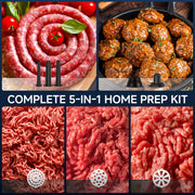 Sinyder Electric Meat Grinder with 700W Motor, Metal Gears, Stainless Steel Mincer, Sausage Stuffer, Silver, MG-202