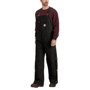 Carhartt Loose Fit Firm Duck Insulated Bib Overalls for Men - Black - 2XL - Short