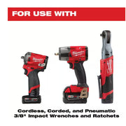 Milwaukee 49-66-7024 Shockwave Impact Duty 3/8 in. SAE Deep Impact Rated Socket Set (8-Piece)