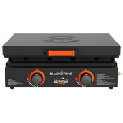Blackstone Adventure Ready Portable Griddle, 2-Burner, 22 in Propane Flat Top Grill with Hard Cover, Black, 2484