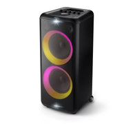 Philips TAX5206 160W Bluetooth Party Speaker with 14 Hours Play, Karaoke Features, Guitar and Mic Input, Party Lights and Trolley Design with Wheels (Black)