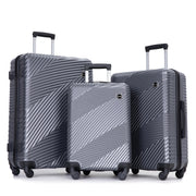 Tripcomp TC2000Dark Luggage 3 Piece Set, Dark Grey
