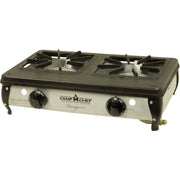 Camp Chef Ranger II Portable Outdoor 2 Burner Propane Stove, 34,000 BTU Total Output, 128 Sq Inch Cooking Area, BS40C