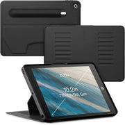 ZUGU Case Slim Protective Tablet Case for Apple iPad 10.2 Inch 7th/8th/9th Generation, Magnetic Stand with 8 Angles, 5 Ft Drop Protection, Sleep/Wake Cover, Elastic Pencil Pocket, Black, ZG-M-102BLK