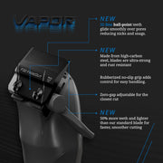 Wahl Professional 5-Star Vapor Cordless Hair Clipper with F32 FadeOut Adjustable Balding Blade, Brushless Motor, Black