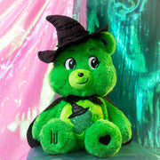 Basic Fun Care Bears x Wicked 2-Pack, Love-a-Lot Bear as Glinda & Good Luck Bear as Elphaba, 14-Inch Plush Set, Polyester, Silver Fleck Accents, Collector Box