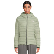 The North Face Women's Classic Down Hooded Jacket, 700 Fill-Power Recycled Down, Water Repellent, Wind-Resistant, Slate Moss, Small, NF0A8D3EBQ1