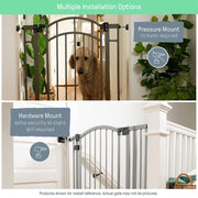 Kids2 Ingenuity The Doorway 48W Series Pet and Baby Gate, Adjustable 28.5-48 in Wide, 36 in Tall, Metal Frame, No-Drill Pressure Mount, Black