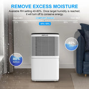 Airplus AP16-601EE Dehumidifiers 50 Pint Basements for Home up to 3500 Sq. Ft, 24 Hr Timer