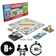 Hasbro Monopoly Ultimate Bundle, Classic Game with Free Parking Jackpot and Buy Everything Expansions, Upgraded Components, Family Board Game for 2-6 Players