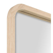 Mainstays Floor Mirror, 17x53 Inch Rounded Edge Rectangular, Lightwood Grain Finish