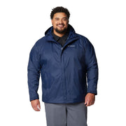 Columbia Men's Watertight II Rain Jacket, Waterproof Nylon Shell, Omni-Shield Technology, Packable, Collegiate Navy, XL, 153389