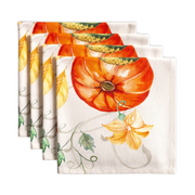 Aspero Maison d' Hermine Cotton Cloth Napkins Set of 4, 20 in x 20 in, Lumina Color, Hand-Painted Watercolor Design