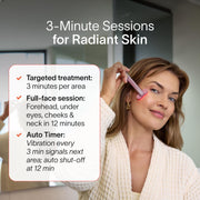 Solawave 4-in-1 Skincare Wand with Red Light Therapy, Galvanic Current, Warmth, Facial Massage, Rose Gold