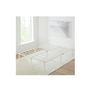 Mainstays MS20D1102214 14'' Heavy Duty Steel Slat Platform Bed Frame, King, White