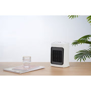 Mainstays Ceramic Fan-Force Electric Space Heater, 1500W, White, Compact Design, Three Heat Settings