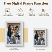 EKASN 10.1 Digital Calendar Chore Chart, 1080P FHD Interactive Touchscreen Smart Family Planner, White, TP10