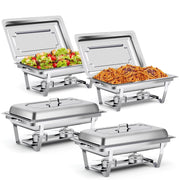 Bluebow 4 Pack Chafing Dishes for Buffet Set, Stainless Steel