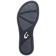 OluKai 20294-OXOX Ho'Opio Toe Post Sandals for Ladies, 9M, Onyx/Onyx