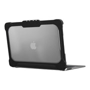 MAXCases Extreme Shell-L Laptop Case for MacBook Air 13.6 in, Full-Coverage Polycarbonate and TPU Protection, Black and Clear, AP-ESL-MBA-13M2-BCLR