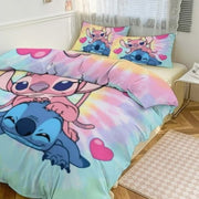 ZdZQoY Cute Stitch Bedding Sets for Comforter Set 3pcs Comforter Sets 1 Comforter Cover and 2 Pillowcases