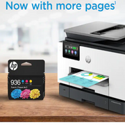 HP 6C3Z3LN Cyan, Magenta, Yellow Ink Cartridges Printers (3-Pack) | Works with Printer Series: OfficeJet 9120, Pro 9110, 9120, 9130, Wide Format 9730 | Eligible for Instant Ink | 6C3Z3LN