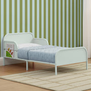 Delta Children Magic Magnet Toddler Bed with Customizable Magnets, Built-In Book Storage, Metal Frame, Safety Guardrails, Sage