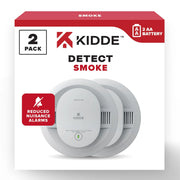 Kidde 20SDR Twin Battery-Operated Photoelectric Smoke Detector Alarm, 5-inch, Batteries Included, 2 Pack