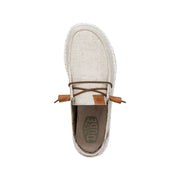 HEYDUDE Wendy Textured Canvas Shoes for Ladies - Cream - 8M