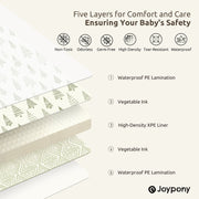 Joypony Baby Play Mat, Large Foldable Waterproof XPE Foam, Multicolor, 71 in x 79 in x 0.4 in