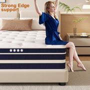 GUUKIN 10 Inch Full Size Hybrid Mattress with Memory Foam and Pocket Coils, Medium Comfort, Breathable 3D Knitted Fabric, Motion Isolation, Model 8489716564